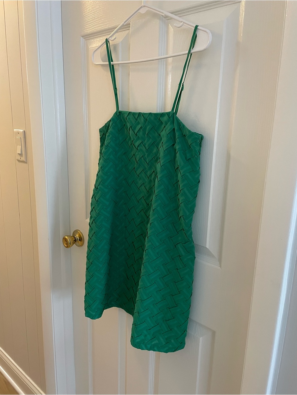 New York & Company - Women’s Green Sleeveless Woven Shift Mini Dress - Size S